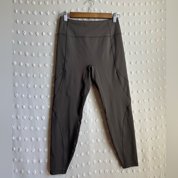 Le Ore Lucca High Rise Cropped Legging Sz M Chocolate Brown - Picture 1 of 4